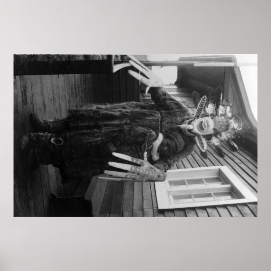 Eskimo Medicine Man and Sick Boy in Alaska Poster (Vorne)