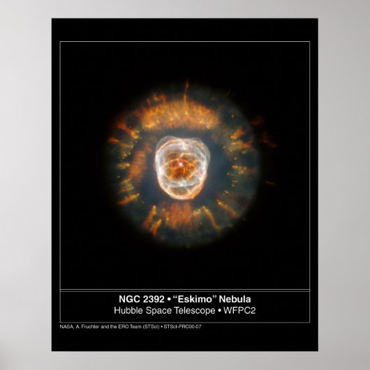 Eskimo Nebula 2392 Hubble Telescope Poster (Vorne)