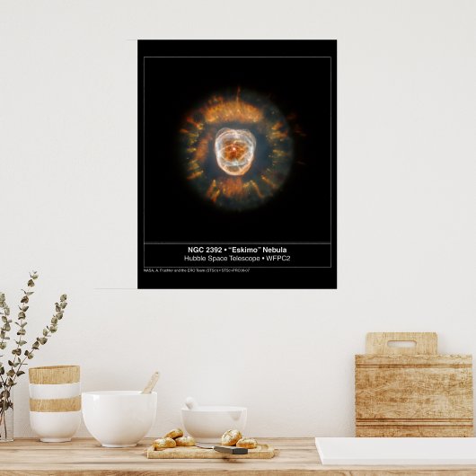 Eskimo Nebula 2392 Hubble Telescope Poster (Küche)