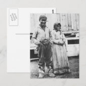 Eskimo-Paar Postkarte (Vorne/Hinten)