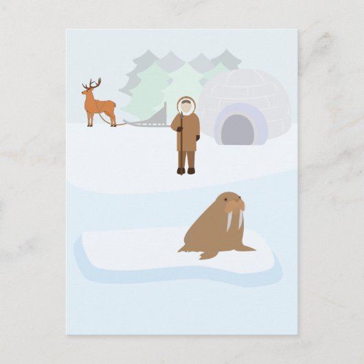 Eskimo Postkarte (Vorderseite)