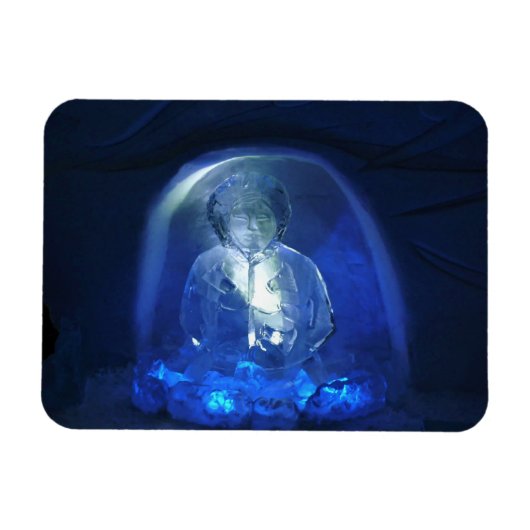 Eskimo Room im Hotel de Glace, Quebec, Kanada Magnet (Horizontal)