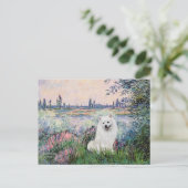 Eskimo Spitz 1 - An der Seine Postkarte (Stehend Vorderseite)