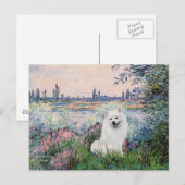 Eskimo Spitz 1 - An der Seine Postkarte (Vorne/Hinten)