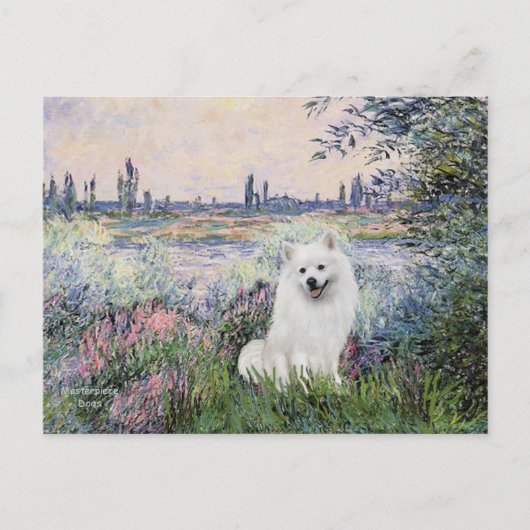 Eskimo Spitz 1 - An der Seine Postkarte (Vorderseite)
