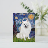 Eskimo Spitz 1 - Starry Night (Vert) Postkarte (Stehend Vorderseite)