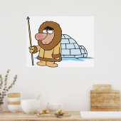 Eskimo und Iglu Poster (Küche)