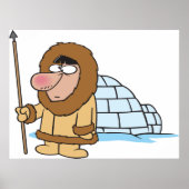 Eskimo und Iglu Poster (Vorne)