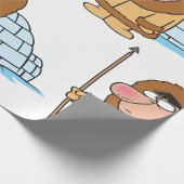 Eskimo und Iglu Wrapping Paper Geschenkpapier