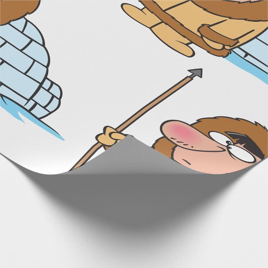 Eskimo und Iglu Wrapping Paper Geschenkpapier