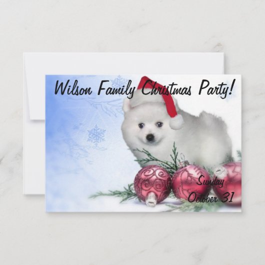 Eskimo-Welpe Einladung (Vorderseite)