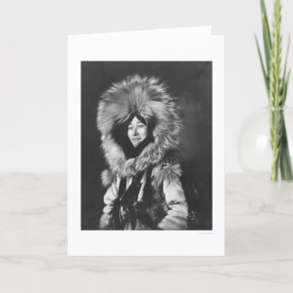 Eskimo Woman Wearing Fur Coat 1915 Karte