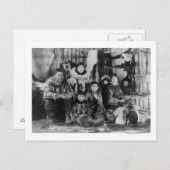 Eskimofamilie in der Winter-Iglu-Fotografie Postkarte (Vorne/Hinten)