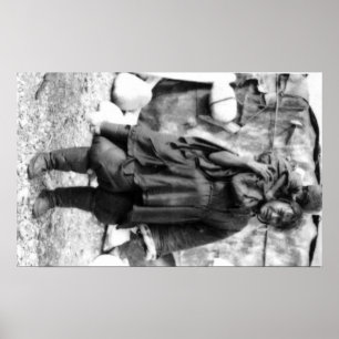 Eskimofrau und Kind in Alaska-Fotografie Poster