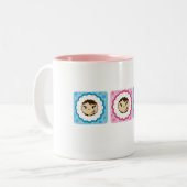 Eskimogesichts-Tasse Zweifarbige Tasse (Vorderseite Links)