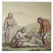 Eskimos, 1817 (Farbstich) Fliese (Vorderseite)