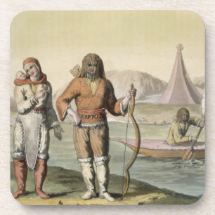 Eskimos an Hudson Bay, von 'Le Costume Ancien und Untersetzer