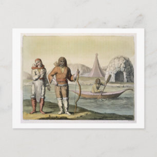 Eskimos in Hudson Bay von 'Le Costume Ancien et Postkarte
