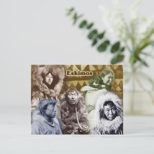 Eskimos von Alaska (1904-1930) Postkarte (Stehend Vorderseite)