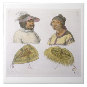 Eskimos von Nordamerika (Farbstich) Fliese