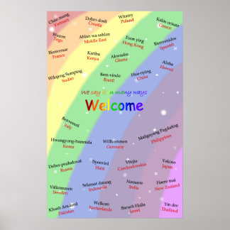 ESL Bright and Colorful Multicultural Poster