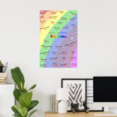 ESL Bright and Colorful Multicultural Poster (Heimbüro)