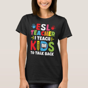 ESL-Lehrer, den ich Kindern beibringe, wieder zur T-Shirt