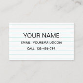 ESL Lehrer Niedlich Kawaii Buchschullehrer Spaß Visitenkarte (Rückseite)