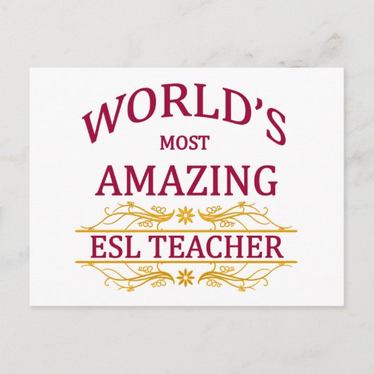 ESL-Lehrer Postkarte (Vorderseite)