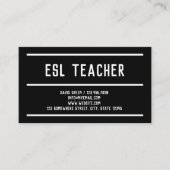 ESL Lehrer Tutor Visitenkarte (Vorderseite)
