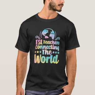 ESL-Lehrer verbinden die virtuelle Welt Englisch T-Shirt