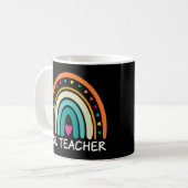 ESL-Lehrerin Boho Rainbow Back to School Appreciat Kaffeetasse (Vorderseite Links)