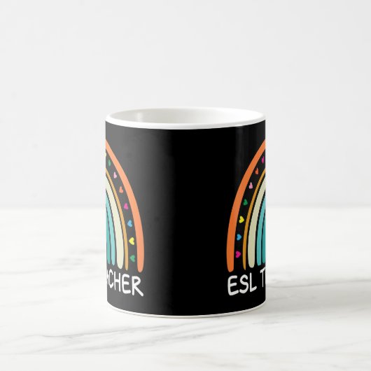 ESL-Lehrerin Boho Rainbow Back to School Appreciat Kaffeetasse (Mittel)