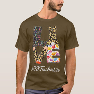 ESL Lehrerin Liebe Stift Ostertag Bunny Leopard W T-Shirt