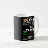 ESL-Lehrerqualifikationen inklusive Problemlösungs Kaffeetasse (VorderseiteRechts)