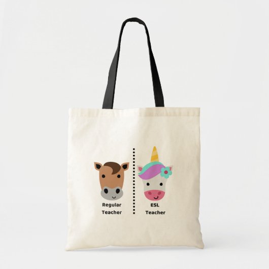 ESL-Lehrerunicorn-Taschen-Tasche Tragetasche (Vorne)