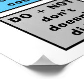 ESL-Plakat für Klassenzimmer von nicht kontraktion Poster (Ecke)