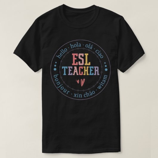 ESL-Sprachlehrer 1 T-Shirt (Design vorne)