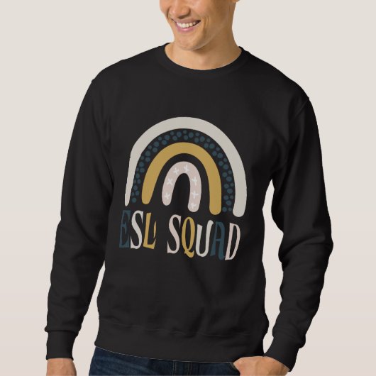 ESL-Squad-Lehrer-Team Zurück zur Schule Boho Ra Sweatshirt (Vorderseite)