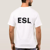 ESL T-Shirt (Rückseite)