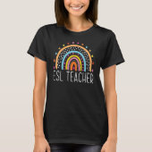 ESL Teacher Boho Rainbow Back To School Appreciati T-Shirt (Vorderseite)