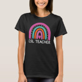 ESL Teacher Boho Rainbow Back To School Appreciati T-Shirt (Vorderseite)