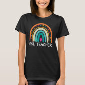 ESL Teacher Boho Rainbow Back To School Appreciati T-Shirt (Vorderseite)