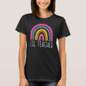 ESL Teacher Boho Rainbow Back To School Appreciati T-Shirt (Vorderseite)