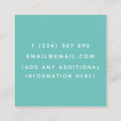 ESL Teacher English Instructor Notebook Lines Cool Quadratische Visitenkarte (Rückseite)