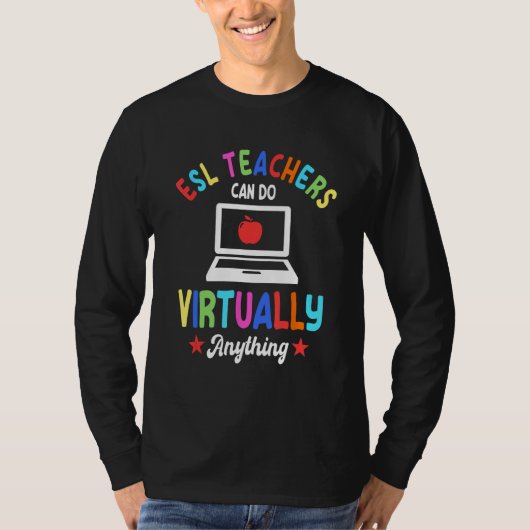 ESL Teacher English Second Language Instructor Vir T-Shirt (Vorderseite)