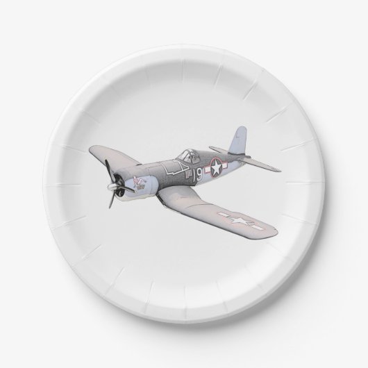 ESM F-4U-Korsair-Flugzeug Pappteller (Vorderseite)