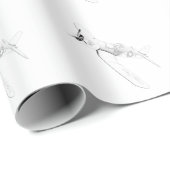 ESM F-4U-Korsair-Luftfahrzeug Geschenkpapier (Rolleneckpunkt)