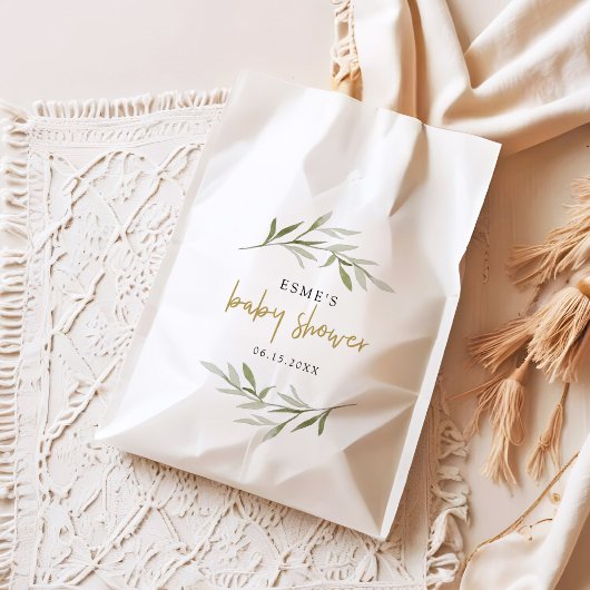 ESME Bohemisch Greenery & Gold Baby Dusche Geschenktütchen