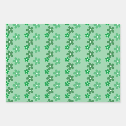 Esmeralda St. Patrick's Day Sweet Green Set von 3 Geschenkpapier Set (Vorderseite)